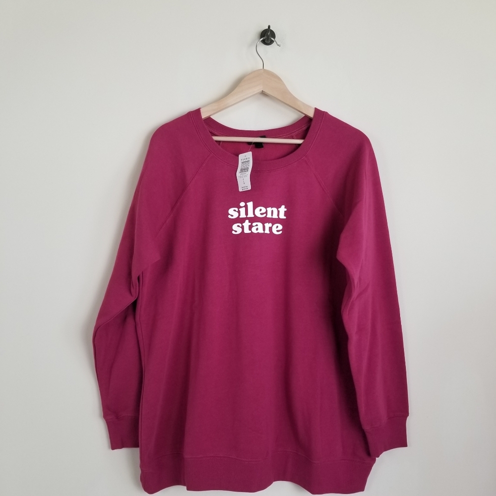 Torrid Silent Stare Sweatshirt Large 12 NWT